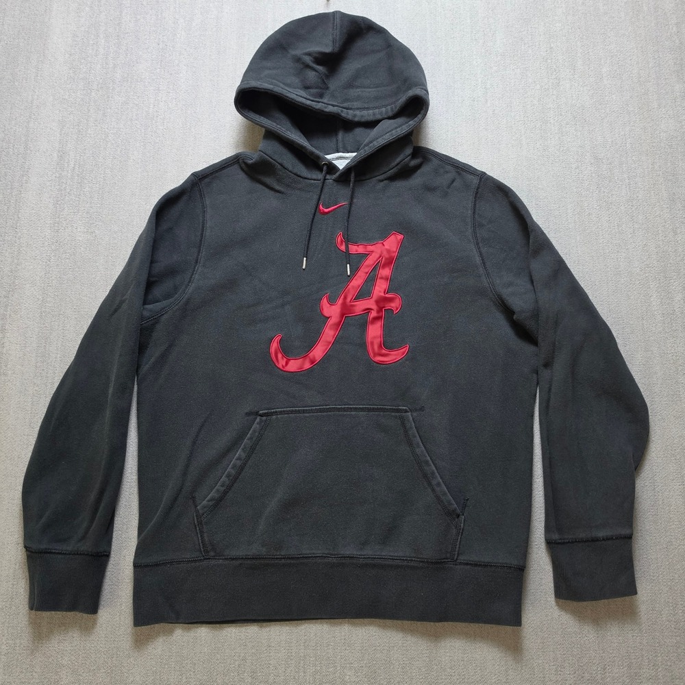 Nike Hoodie Mens XL Grey Alabama Crimson Tide Pullover Swoosh Logo 24818X-AL4